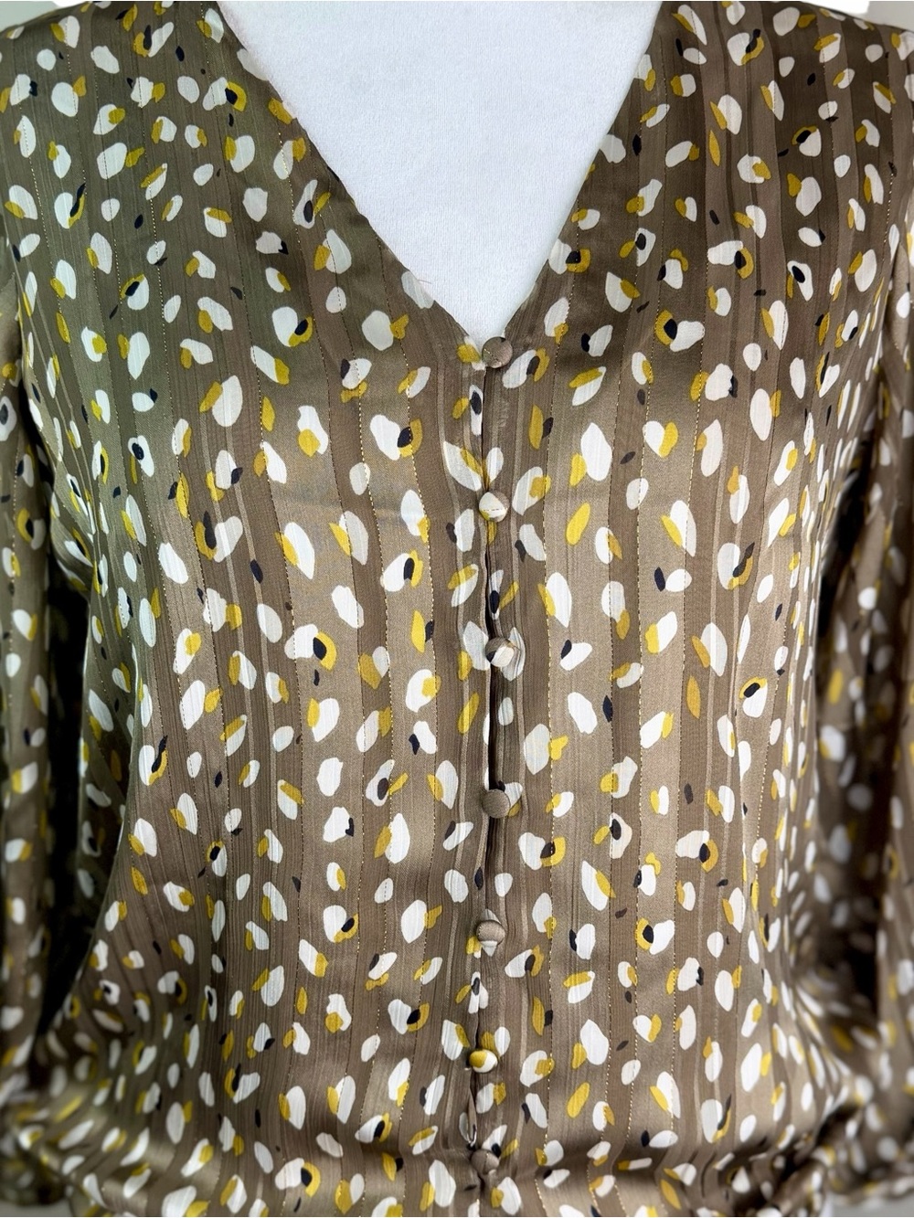 Haver & Blair London Printed 3/4 Sleeve Blouse Size M - Picture 3 of 11
